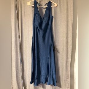 LULUS V-NECK DRESS WITH COWL NECK BACK